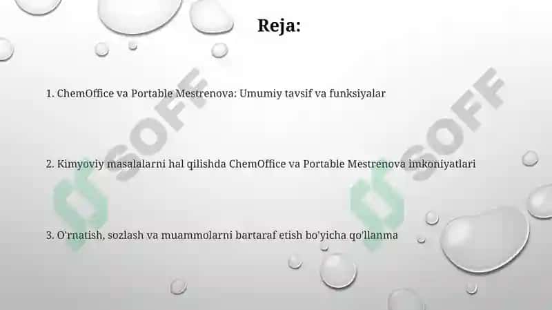 ChemOffice va Portable Mestrenova 2