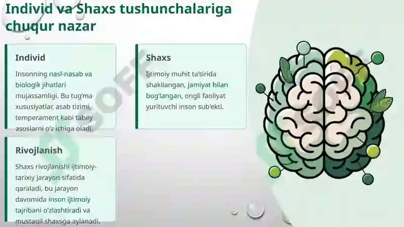 Shaxs rivojlanishi, tarbiyasi va ijtimoiylashuvi 2