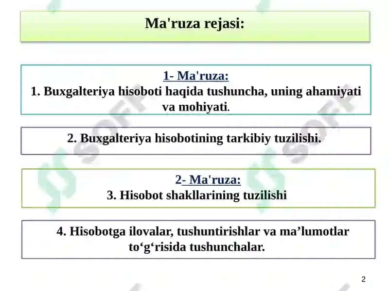 Buxgalteriya hisoboti 2