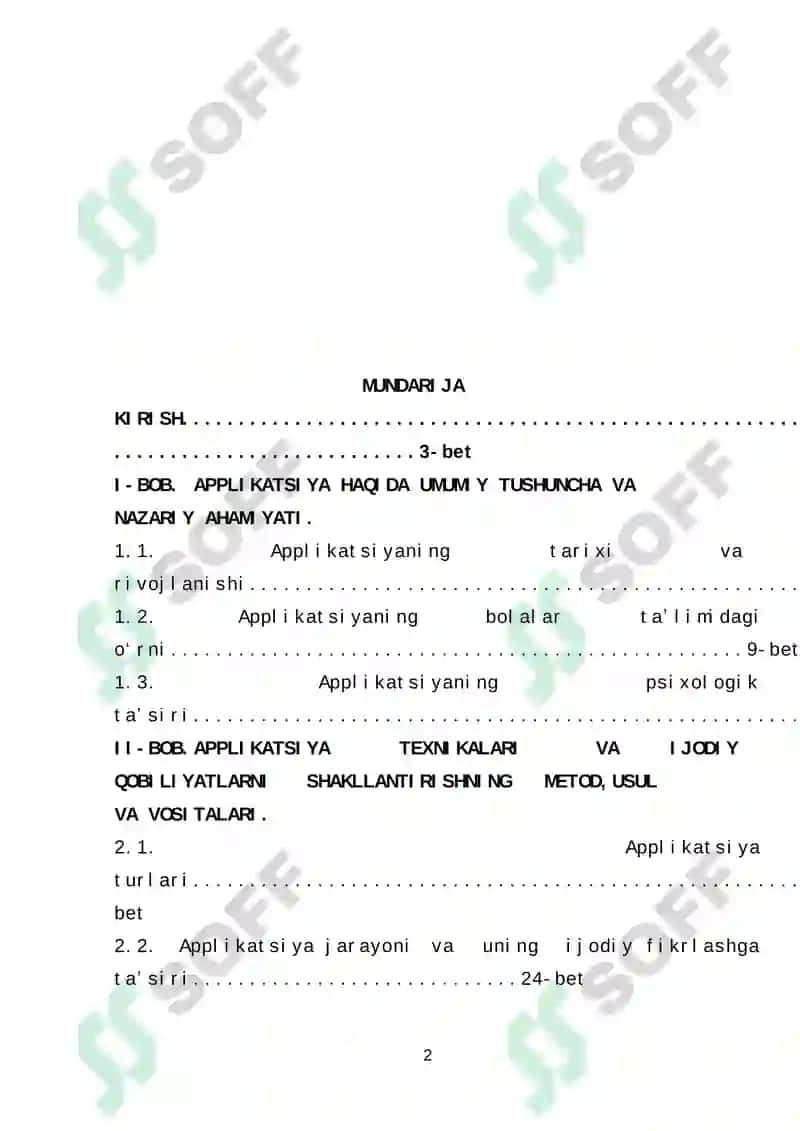 IJODIY QOBILIYATLARINI SHAKLLANTIRISHDA APPLIKATSIYANING OʻRNI 2