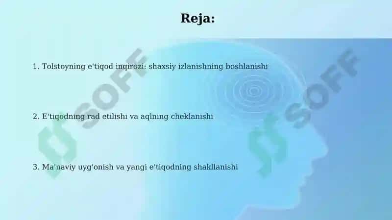 Lev Tolstoyning iqrornoma asaridagi diniy e'tiqodlarni tahlil qilish 2