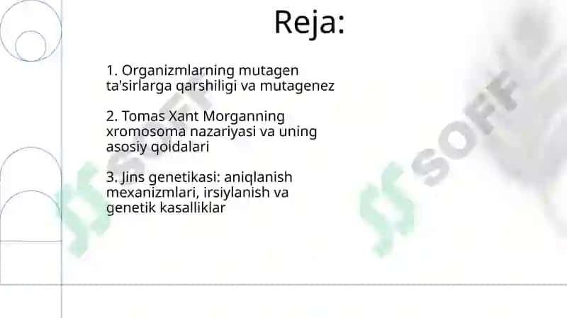 Organizmning mutagen tasiriga chidamliligi 2