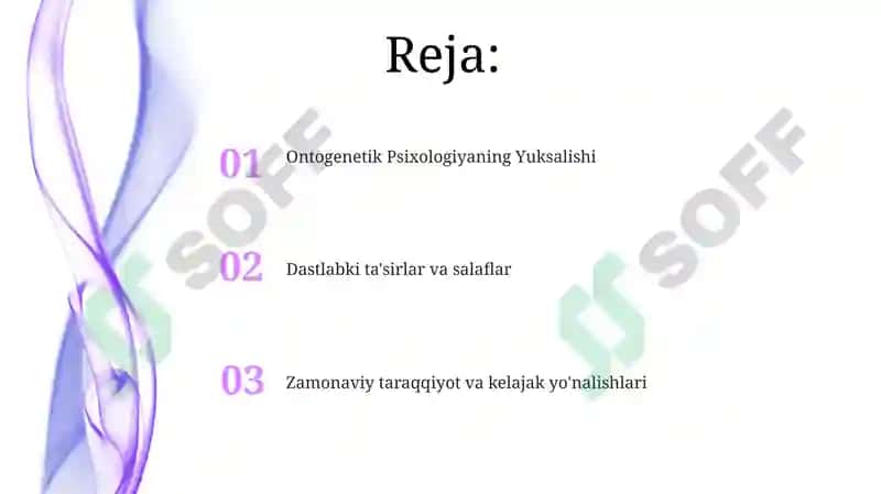 Ontogenez psixologiyasining shakllanish tarixi 2