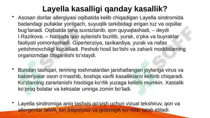LAYELL(TEN) VA STIVENS JONSN SINDROMLARI 2