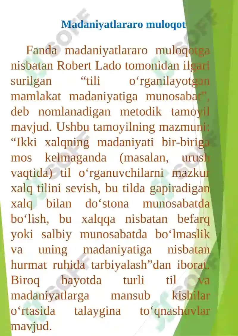 Madaniyatlararo muloqot 2