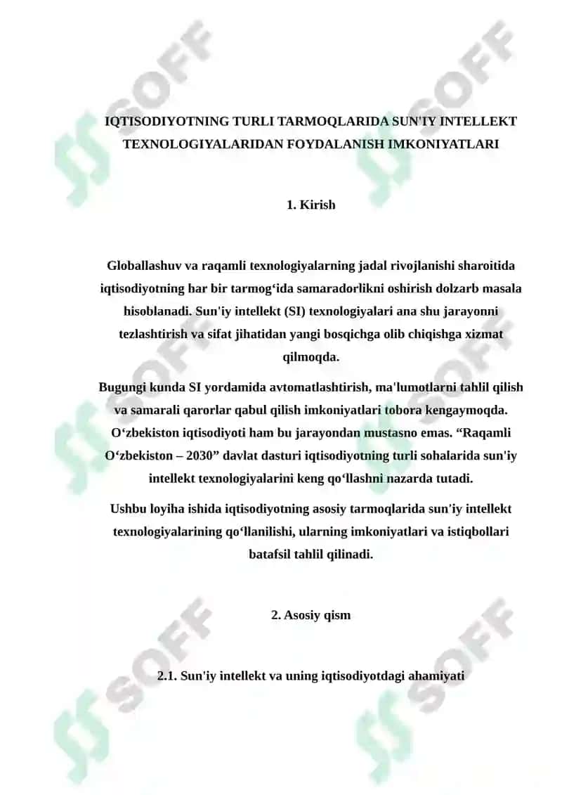 Iqtisodiyotda axborot komunikatsion texnologiyalar va tizimlar 2