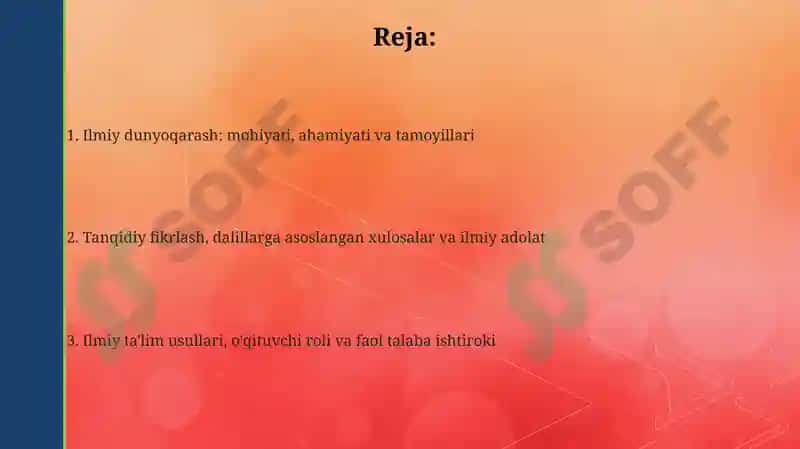 Öquvchilarning ilmiy dunyo qarashini shakillantirish 2