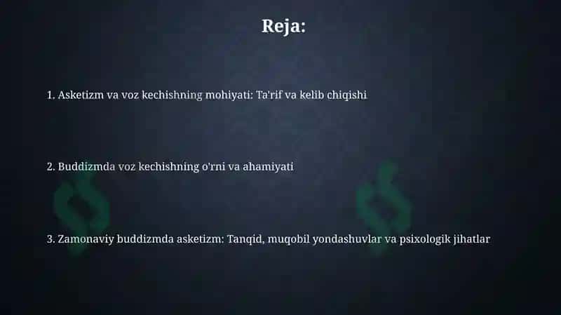 Buddizmda asketizmning tarixiy rivojlanishi 2