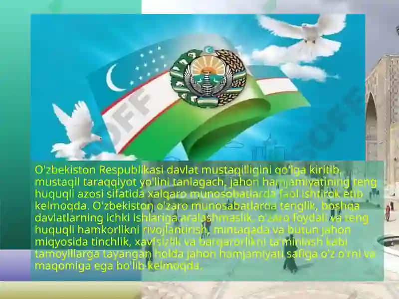 Oʻzbekistonning Mustaqil Davlatlar Hamdo'stligi Daği O`rni 2