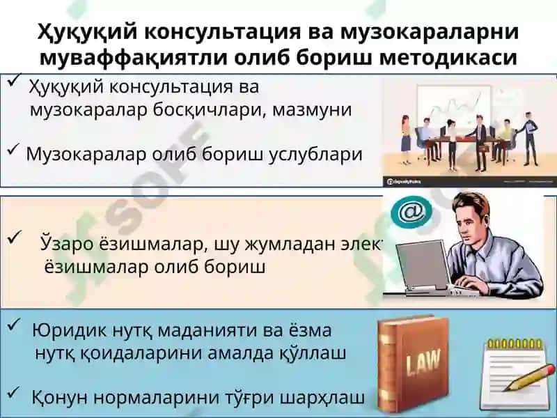 Huquqiy konsultatsiya va mijozlar bilan ishlash metodikasi 2