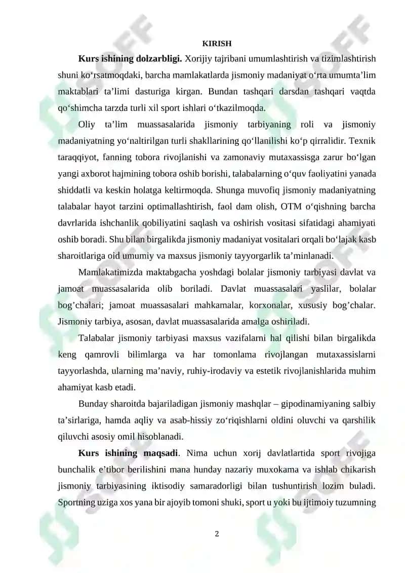XORIJIY MAMALAKATLARDA JISMONIY TARBIYA VA SPORT ISHLARINI BOSHQARISHNING O`ZIGA XOS XUSUSIYATLARI 2
