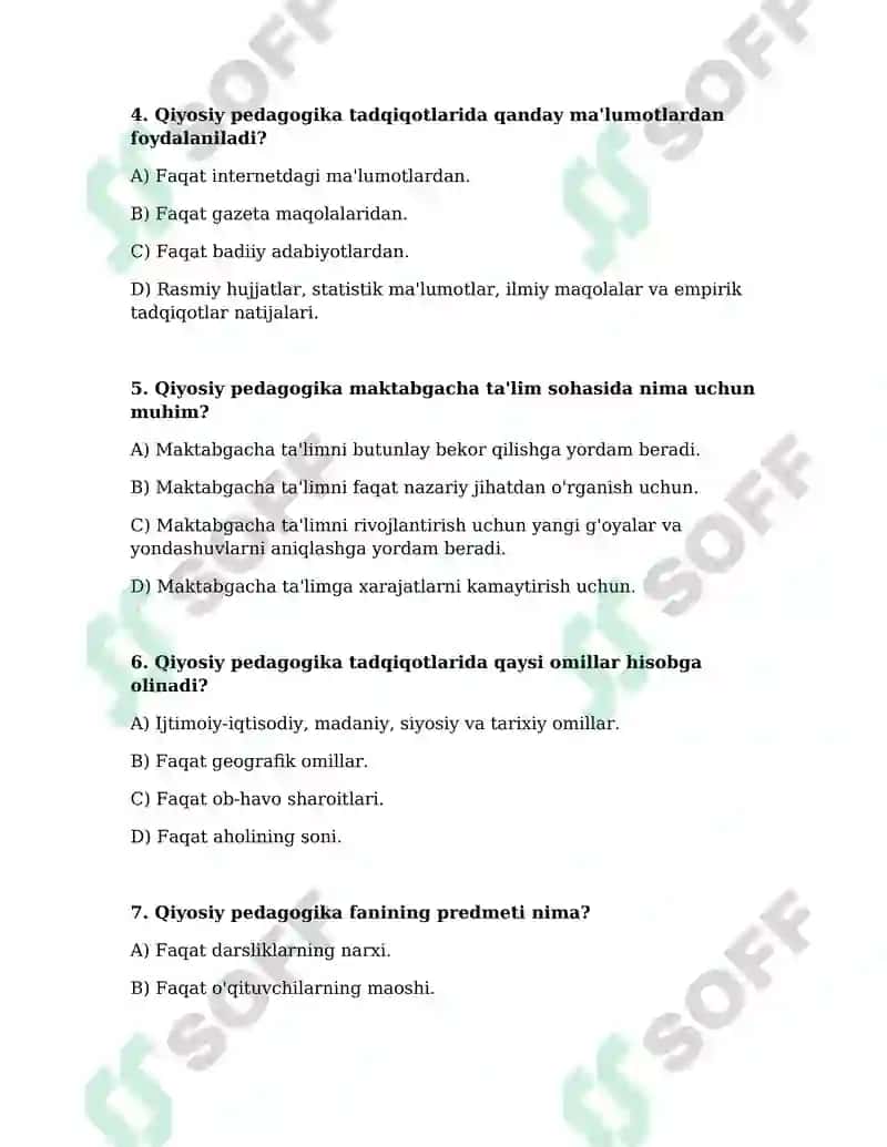 Maktabgacha ta'limda qiyosiy pedagogika faning mazmuni va mohiyati 2