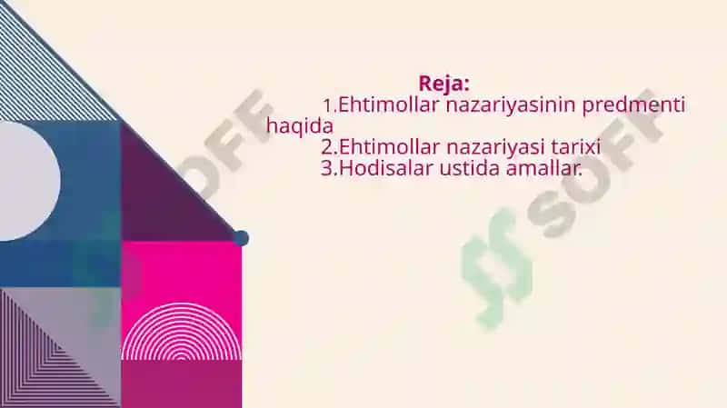 Ehtimollar nazariyasi va matematik statistika fanidan tarixiy ma`lumotlar. 2