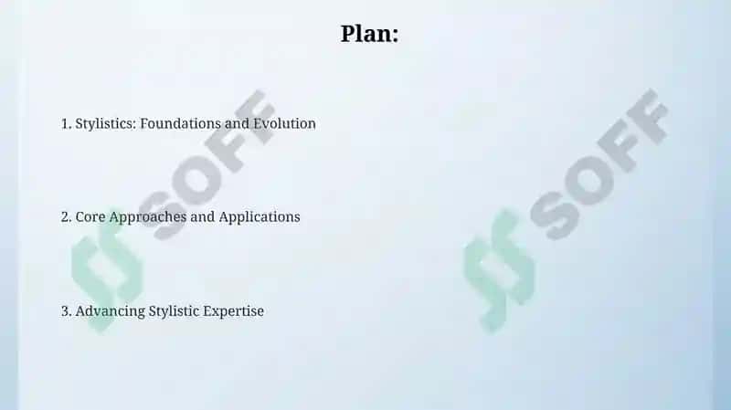 Stylistics: Foundations and Evolution 2