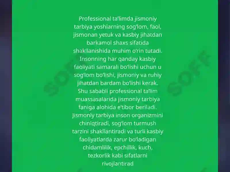 Jismoniy tarbiya darslari 2
