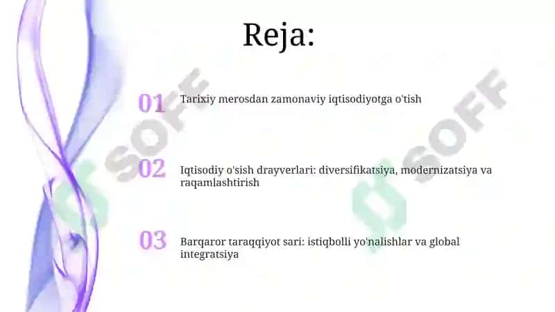 Iqtisodiy o'sish drayverlari: diversifikatsiya, modernizatsiya va raqamlashtirish 2