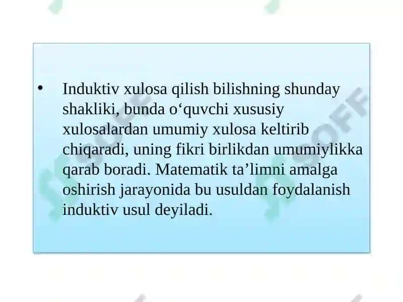 Matematika o‘qitishda hulosachiqarish shakllari va didaktik tamojlar 2