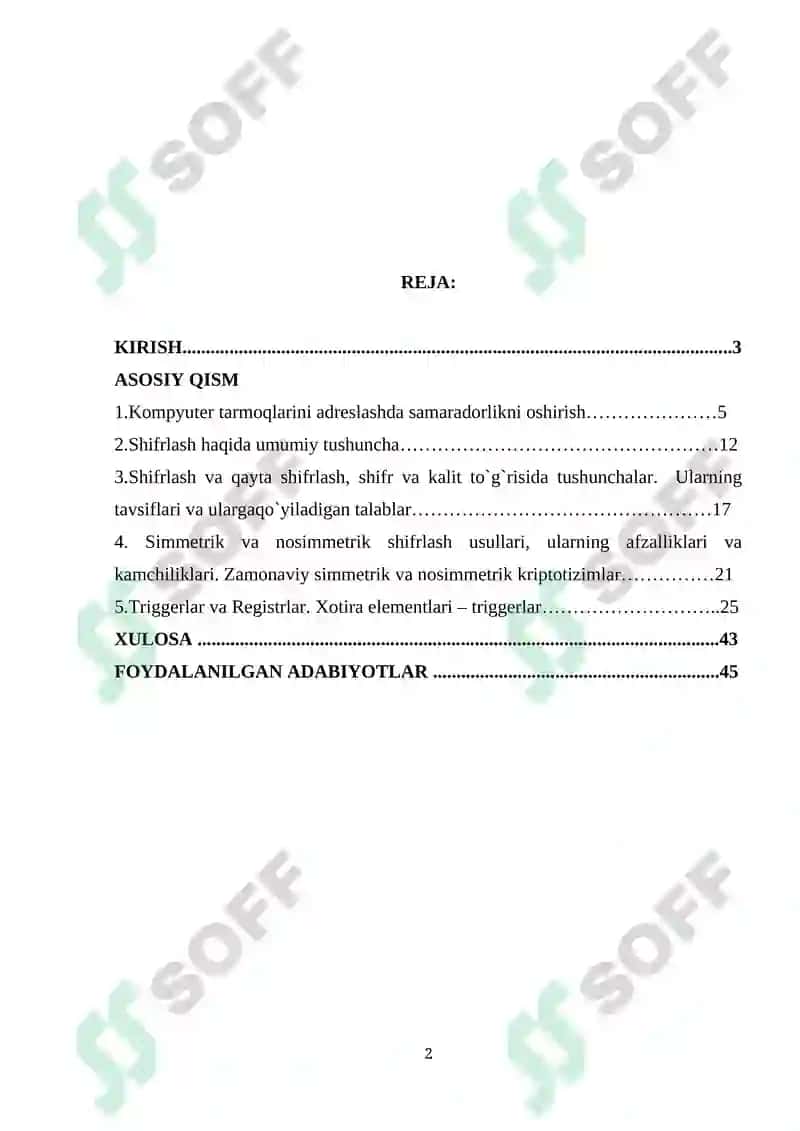 Adreslash va uning turlari.Shifrator va deshifratorlar.Tranzistor,trigger va registrlar 2