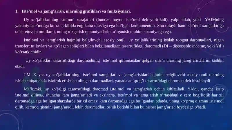 ISTE’MOL, JAMG’ARISH VA INVESTITSIYA FUNKSIYALARI 2