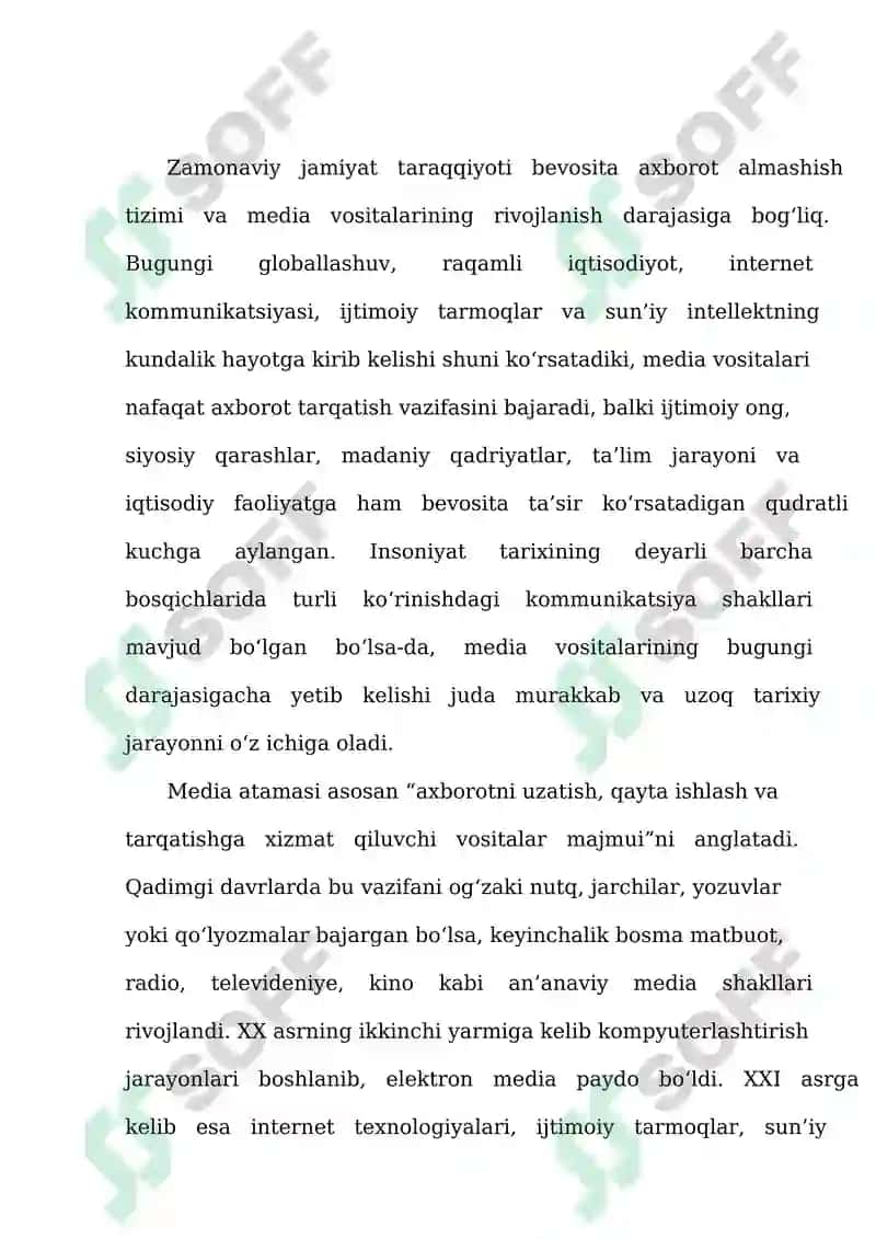 Ijtimoiy tarmoqlar zamonaviy media sifatida 2