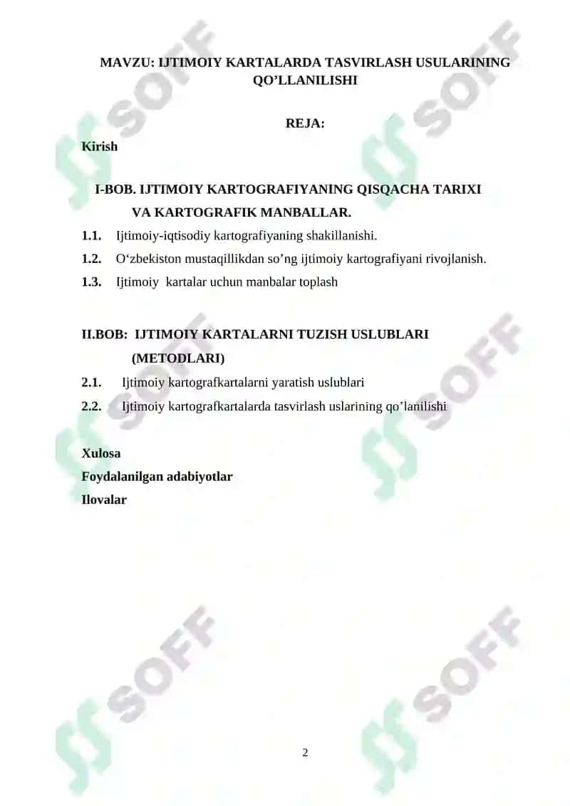 IJTIMOIY KARTALARDA TASVIRLASH USULARINING QO’LLANILISHI 2