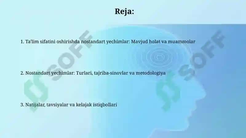 Ta'lim sifatini oshirish uchun nostandart qarorlardan foydalanish 2