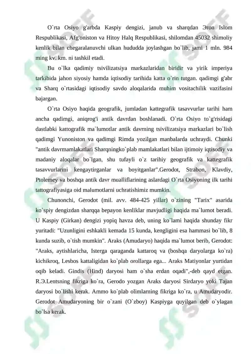 Qadimgi O`rta Osiyo tarixiy geografiyasi 2