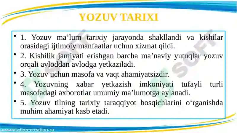 O`zbek yozuvi tarixi 2