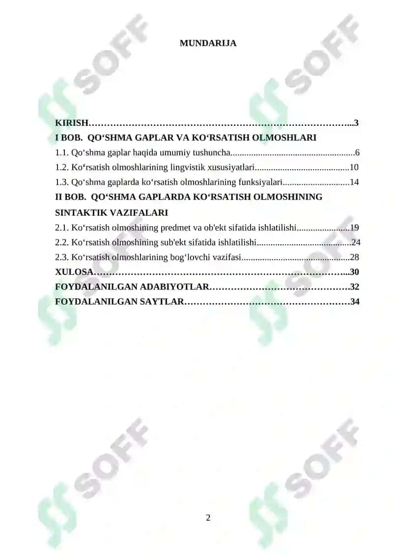 Qoʻshma gaplarda koʻrsatish olmoshining sintaktik vazifasi haqida maʼlumot 2