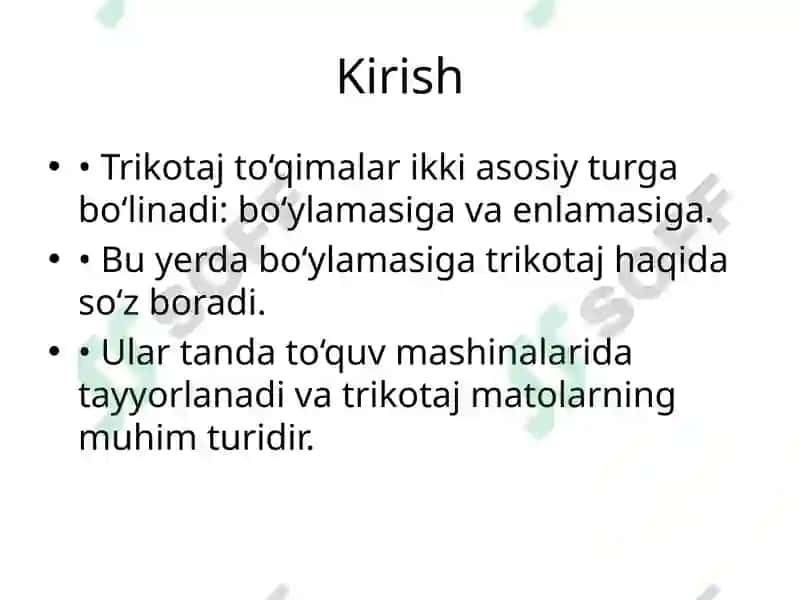 Tanda to‘quv mashinalarida bo‘ylamasiga to‘qilgan trikotaj to‘qimalar 2