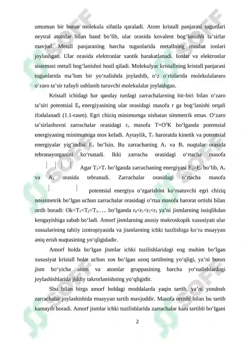 QATTIQ JISMLAR VA BIOLOGIK TO‘QIMALARNING MEXANIK XOSSALARI 2