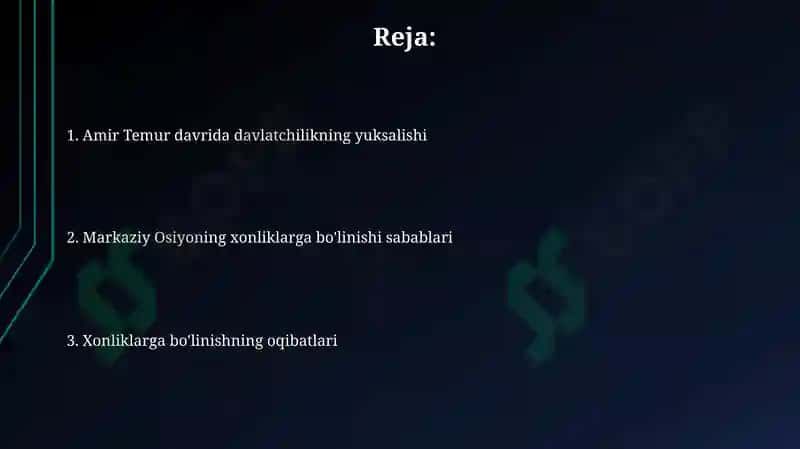 Amir Temurdavrida davlatchiliking yuksalishi 2