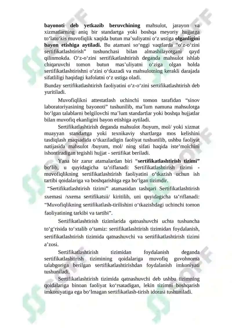 Sertifikatlashtirish va unga oid asosiy tushunchalar va atamalar 2