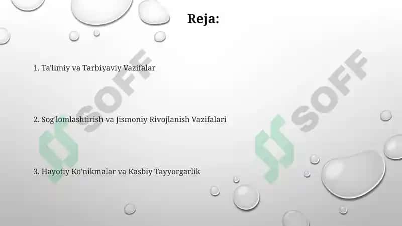 Ta'limiy va Tarbiyaviy Vazifalar 2