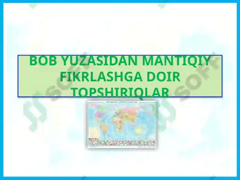 BOB YUZASIDAN MANTIQIY FIKRLASHGADOIR TOPSHIRIQLAR 2