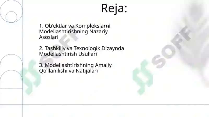 Ob'ektlar va Komplekslarni Modellashtirish 2