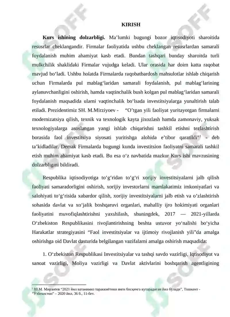 Investitsion faoliyatning samarali tashkili 2
