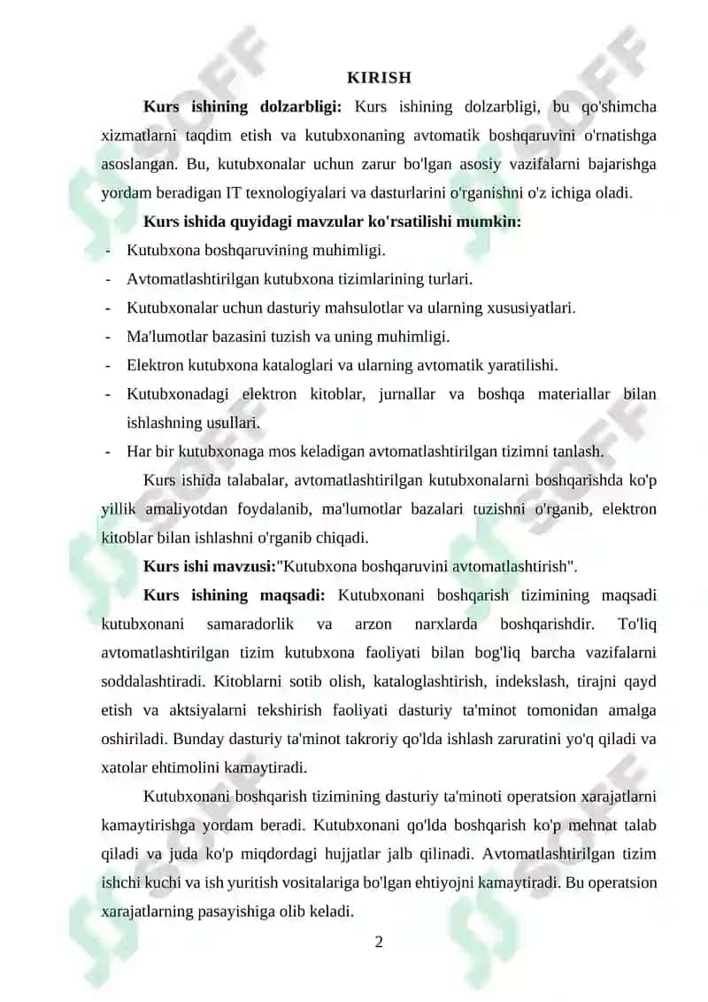 Kutubxonaning avtomatlashtirilgan tizimi 2