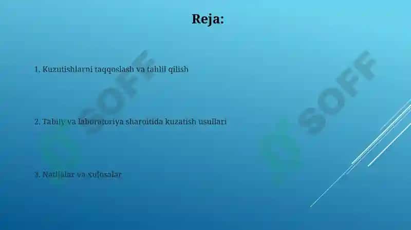 Tabiiy va labaratoriya sharoitida shaxsni kuzatish 2