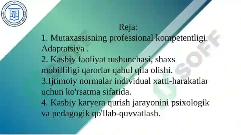Professional kompetentsiyaning nazariy asoslari 2