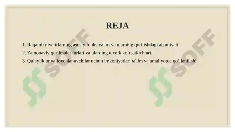 Raqamli nivelirlarning xarakteristikasi 2