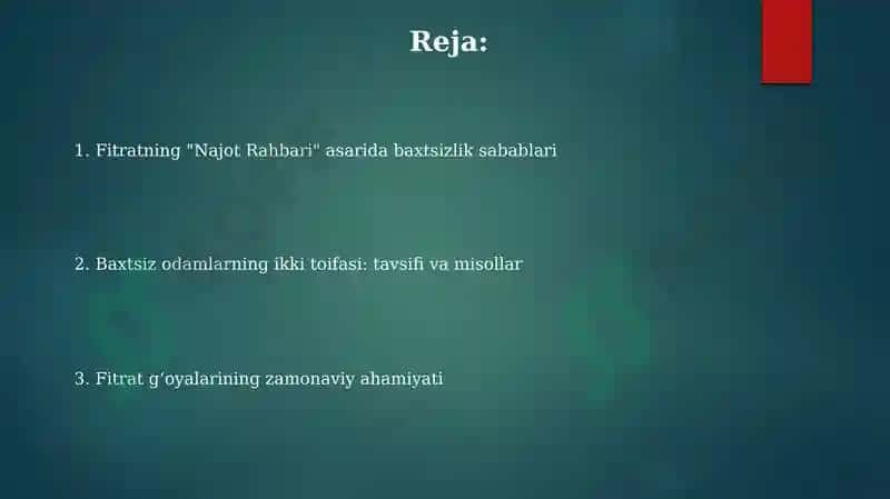 A.Fitratning “Rahbari najot” risolasidagi “Baxtsiz odamlarning ikki toifasi”ga oid qarashlari 2