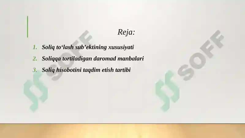 Yakka tartibdagi tadbirkorlarning daromadlariga soliq solishning o'ziga xos xususiyatlari 2