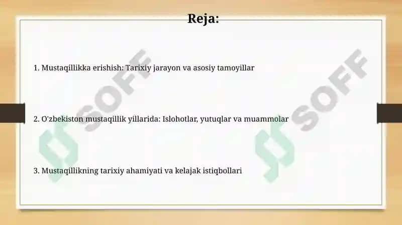 O'zbekiston mustaqilligi va tarixiy ahamiyati 2