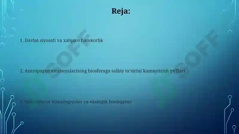 Ekologik toza energiya manbalarini rivojlantirish 2
