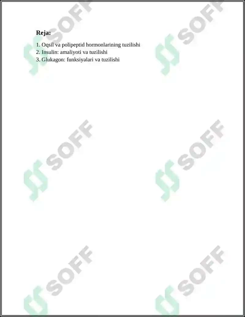 Oqsil va polipeptid gormonlarining tuzilishi 2
