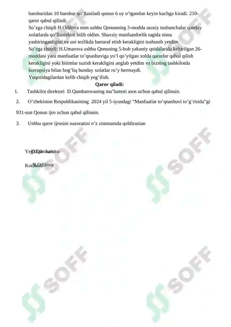 Manfaatlar To’qnashuvi 2