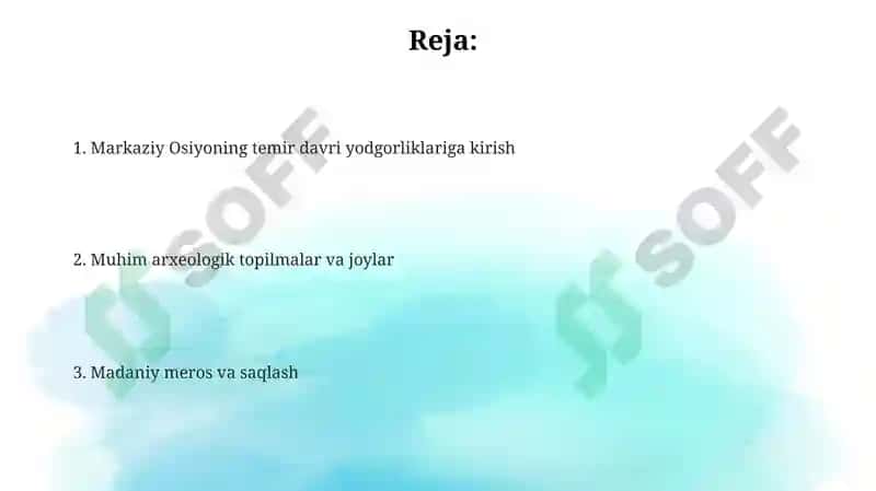 Oʼrta Osiyoning temir davri yodgorliklari 2