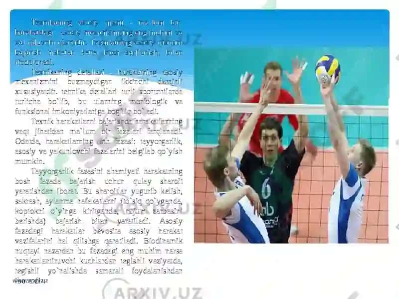 Voleybol oʻyinida toʻpni oʻyinga kiritish texnikasi 2
