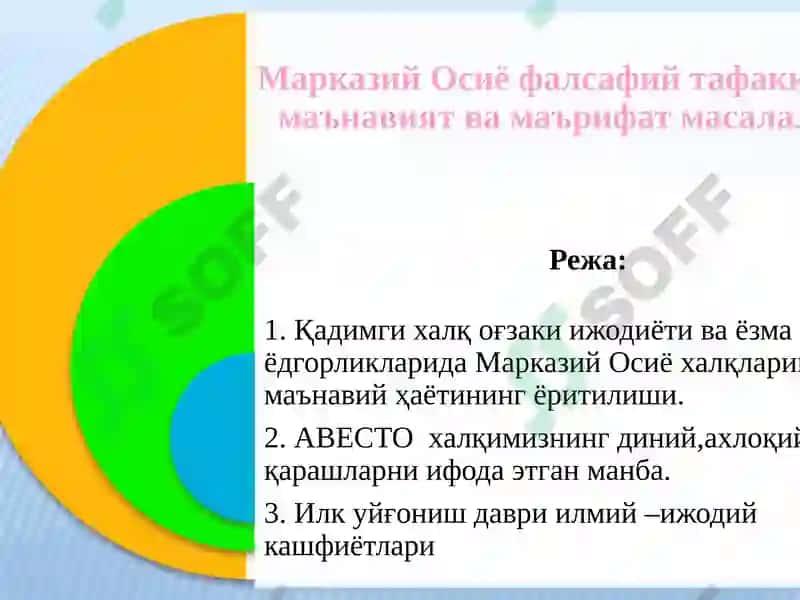 Марказий Осиё фалсафий тафаккурида маънавият ва маърифат масалалари 2